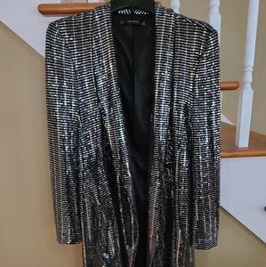 Zara sequin coat dress